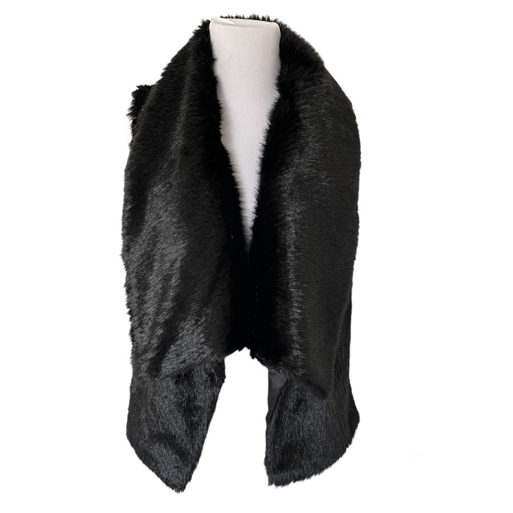Black Faux Fur Steve Madden Vest